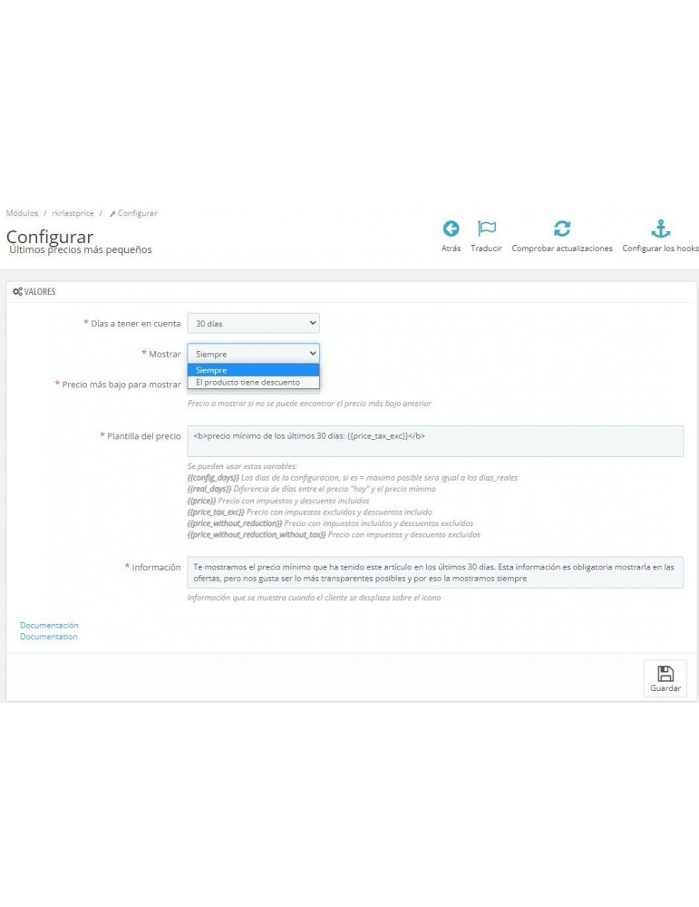 módulo Directiva Ómnibus prestashop