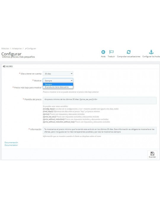 módulo Directiva Ómnibus prestashop