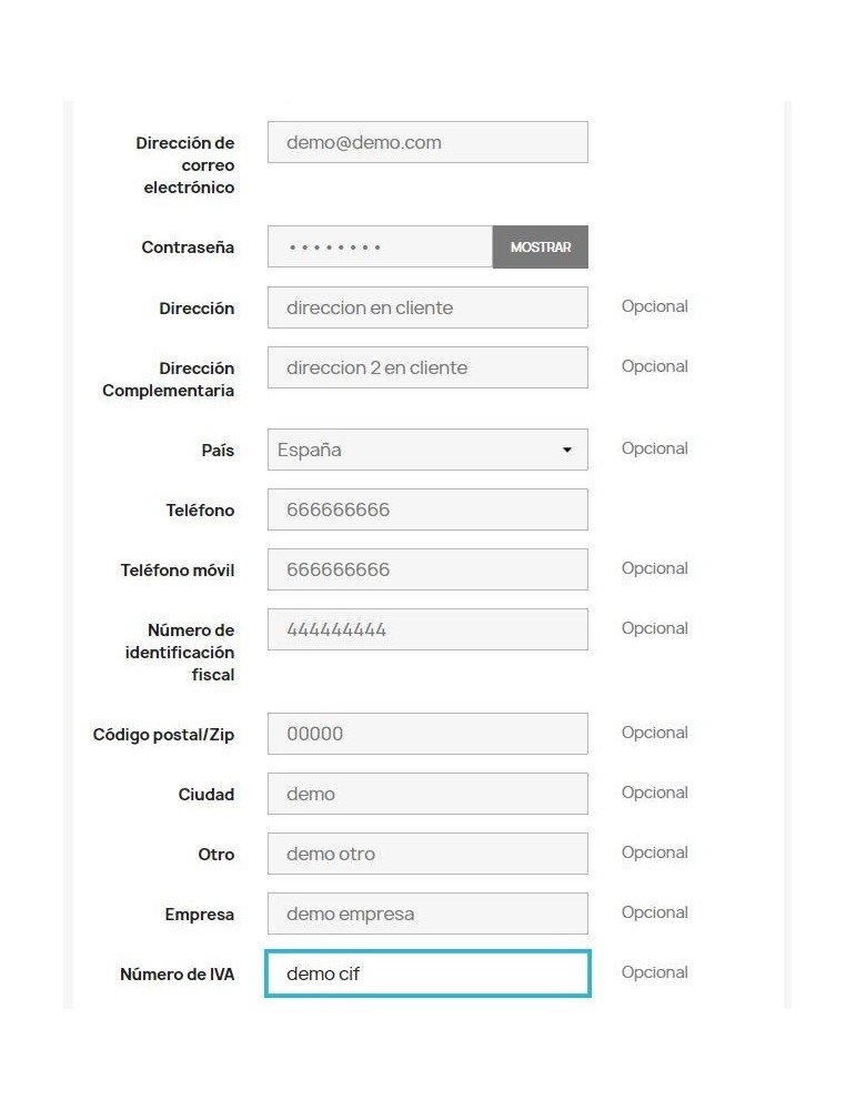 Módulo de registro ampliado