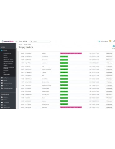 Módulo simple order - check de pedidos sin errores 2